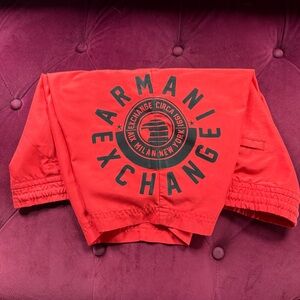 Armani Exchange - Red Swim Trunks - size large